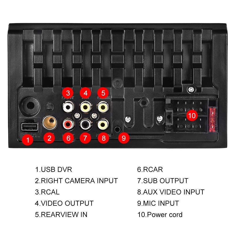 6.2 Inch Dual Spindle Hd Car Mp5 Player + Ahd Camera 4