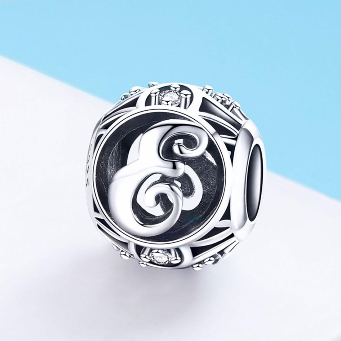 925 Sterling Silver 26 English Letter Beads For Diy Bracelets & Necklaces Style - E 3