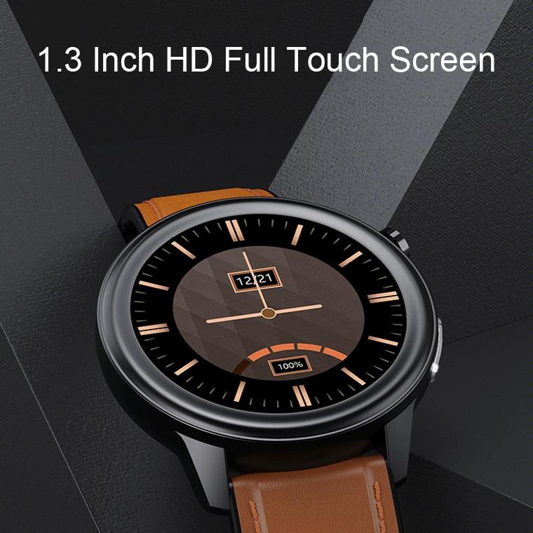 1.3 Inch Heart Rate Smart Watch Brown Leather 5