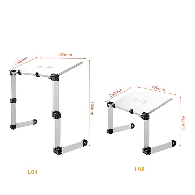 Portable Folding Laptop Desk with Adjustable Height and Storage 5