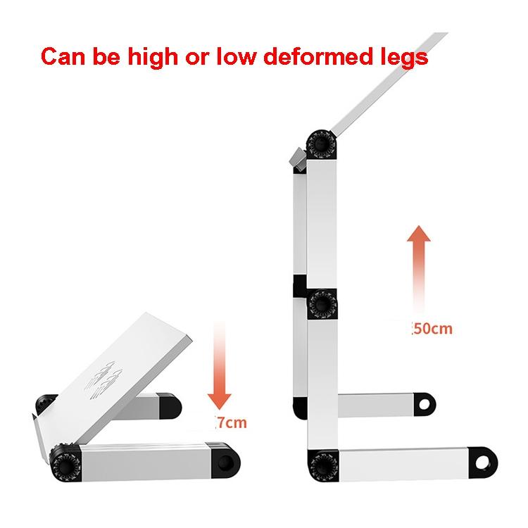 Portable Folding Laptop Desk with Adjustable Height and Storage 6