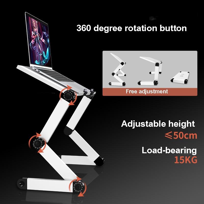 Portable Folding Laptop Desk with Adjustable Height and Storage 7