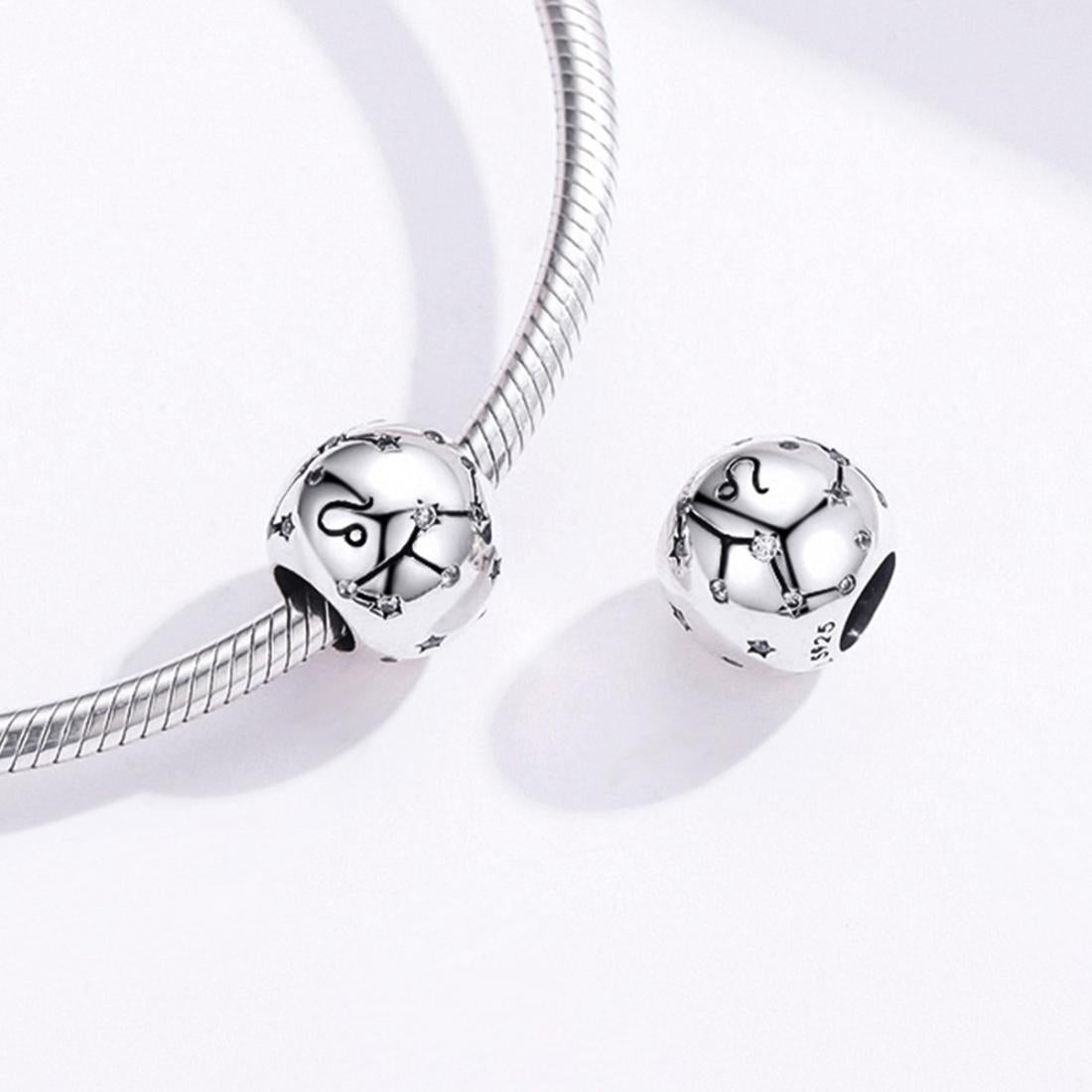 925 Sterling Silver Diy Zodiac Bracelet Beads Leo Style - Leo 6