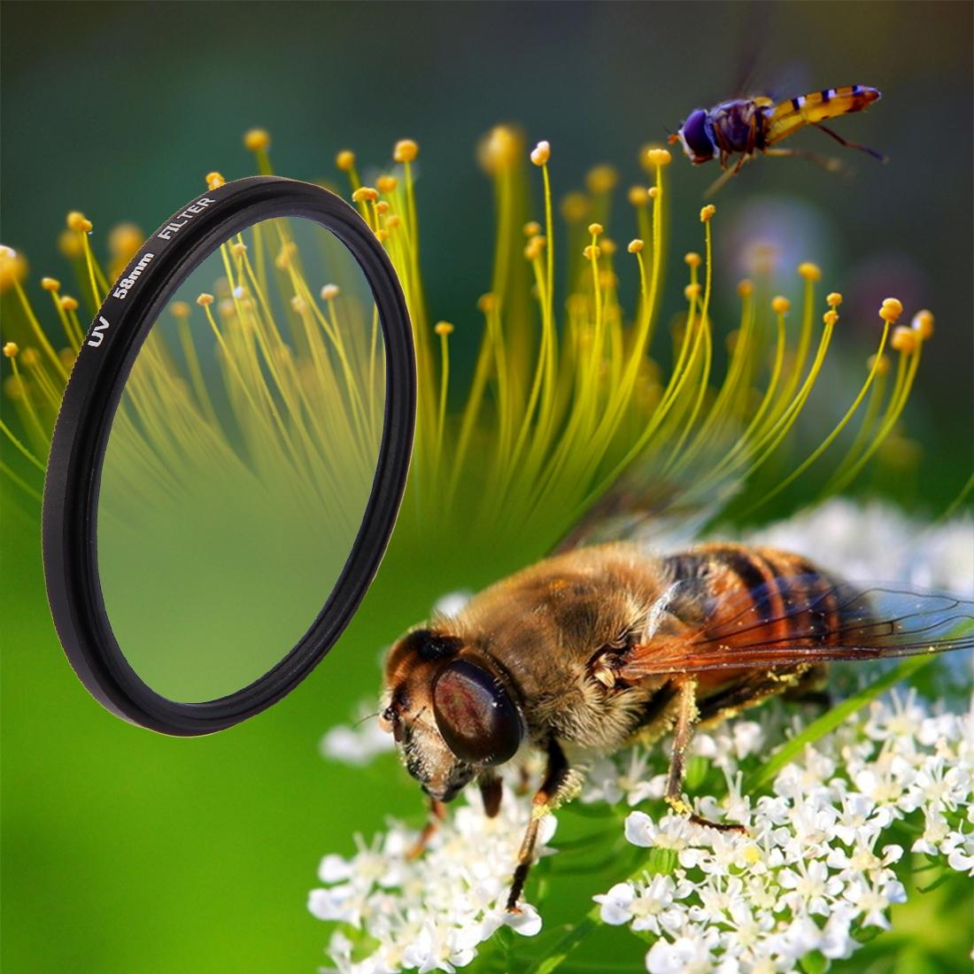 3-in-1 58mm Round Uv Filter with Cap for Gopro Hero7 / 6 / 5 10
