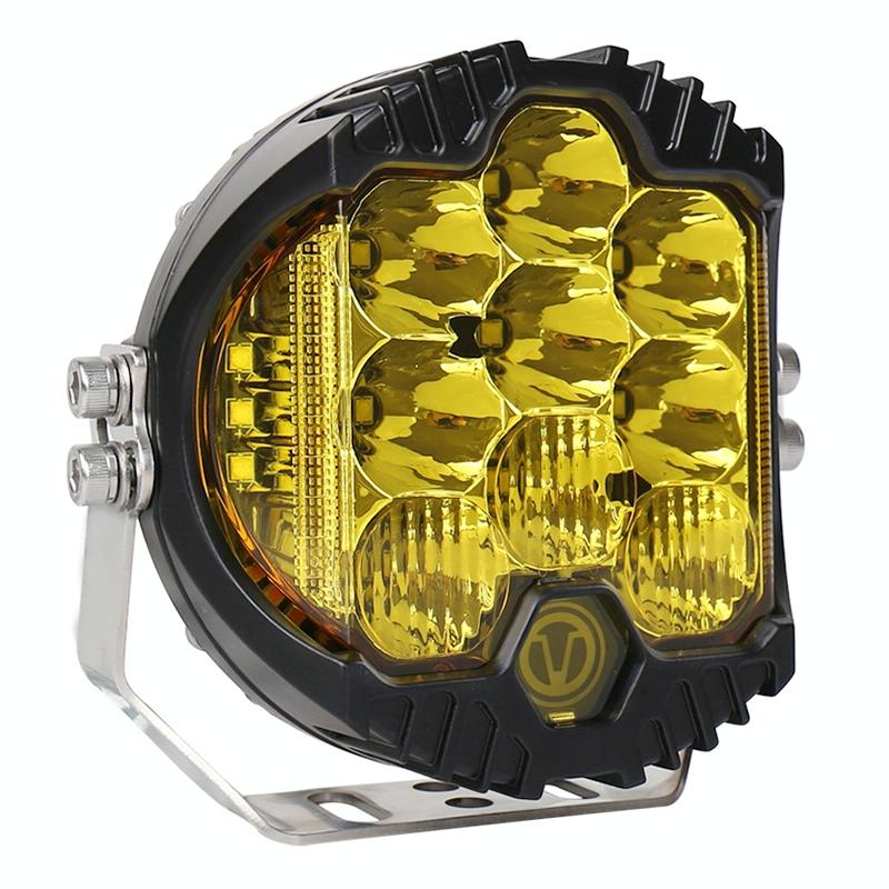 5 Inch Dc12V - 30V 5000Lm 6500K 50W Car Led Light On Three Sides Headlight For Jeep Wrangler Gold Light 4