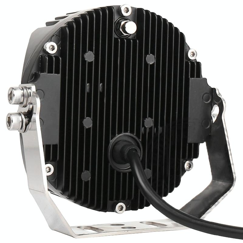 5 Inch Dc12V - 30V 5000Lm 6500K 50W Car Led Light On Three Sides Headlight For Jeep Wrangler Gold Light 5