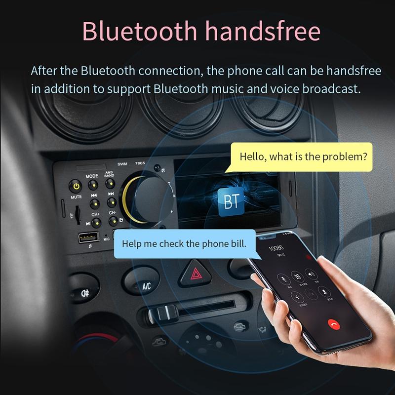 4.1 Inch Car Mp5 Player W / Fm Bluetooth Tf & Remote 4
