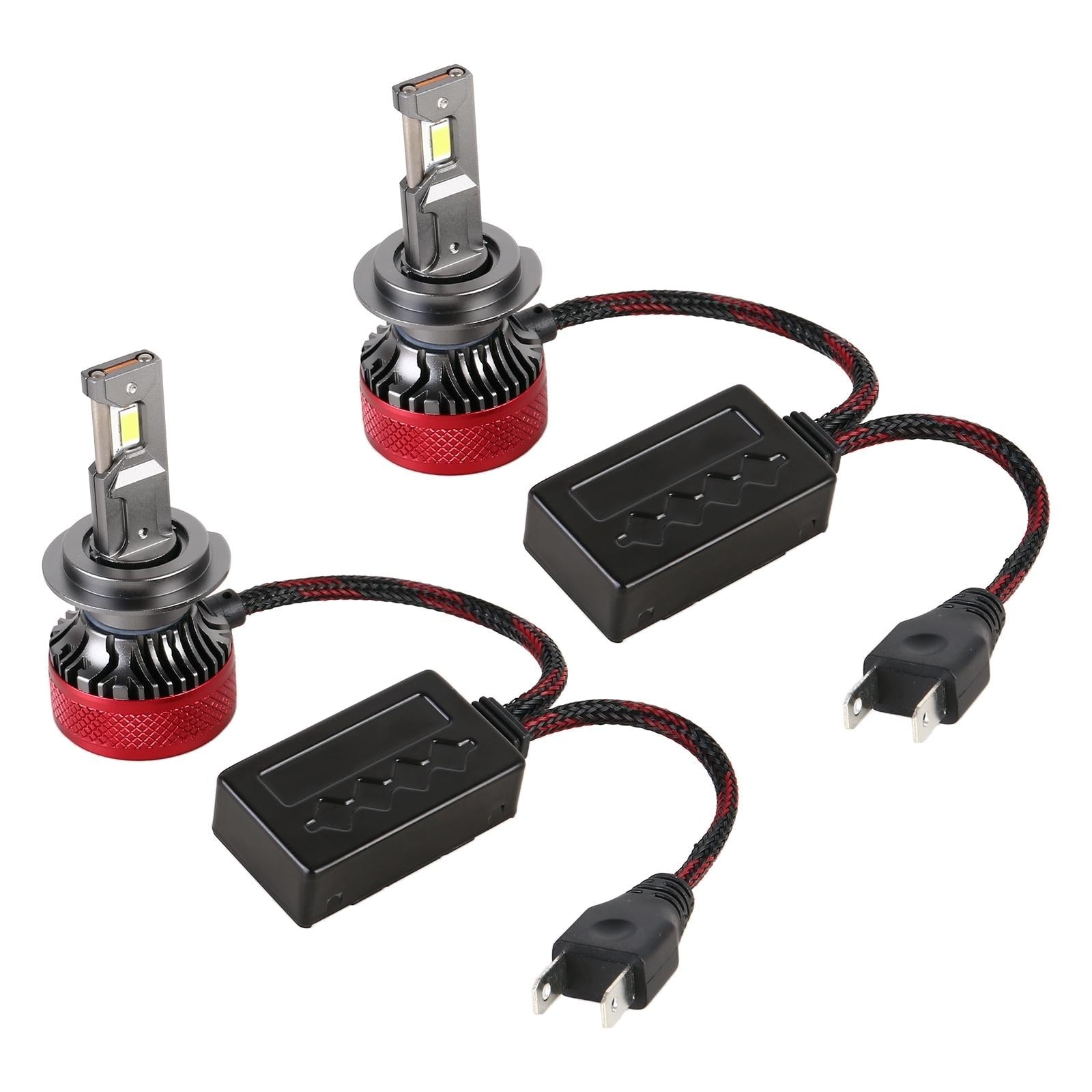 1 Pair H7 Dc12V 65W 6000K 6500Lm Led Car Headlights 3
