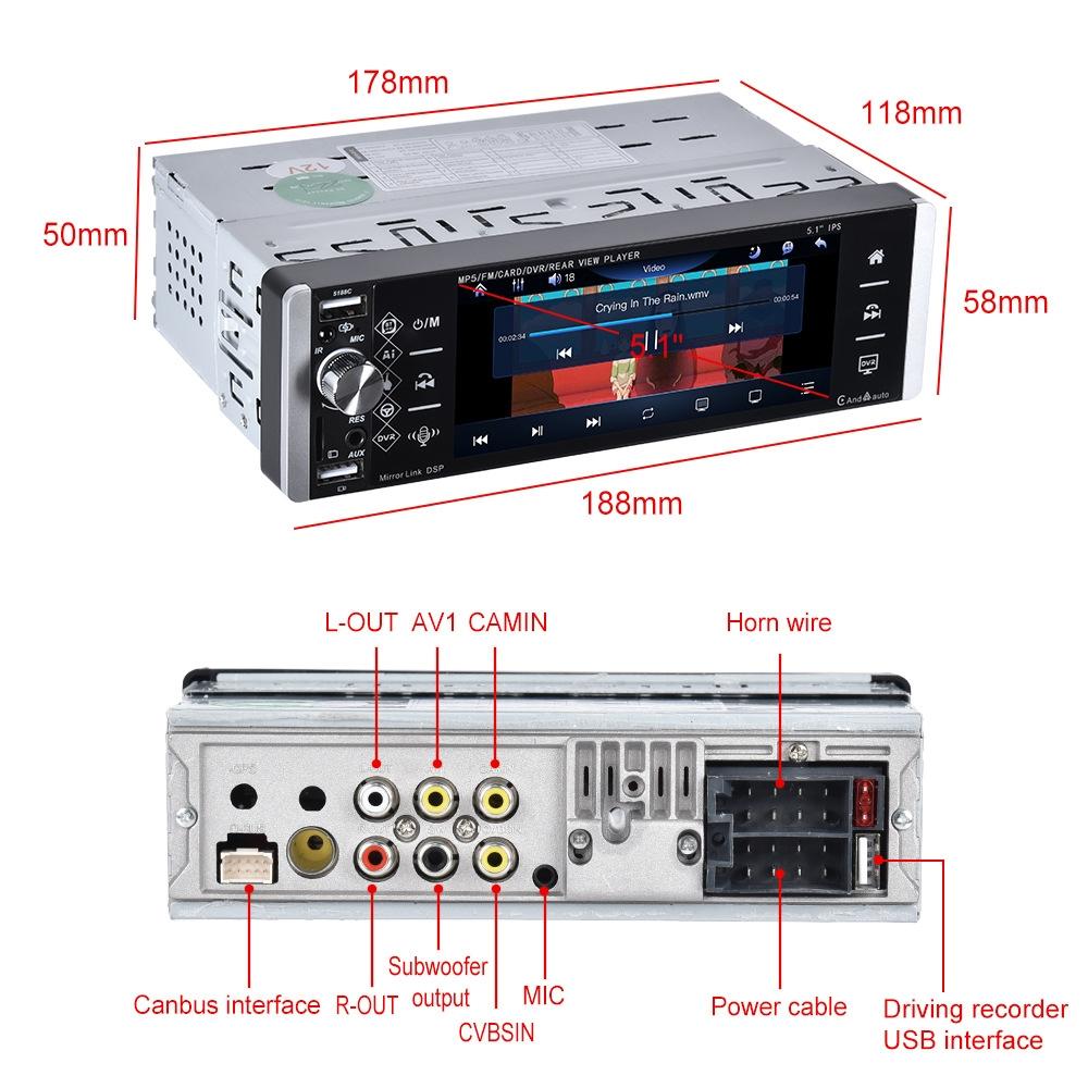 5.1 Inch Ips Capacitive Carplay Player + Ahd Camera - Standard 4