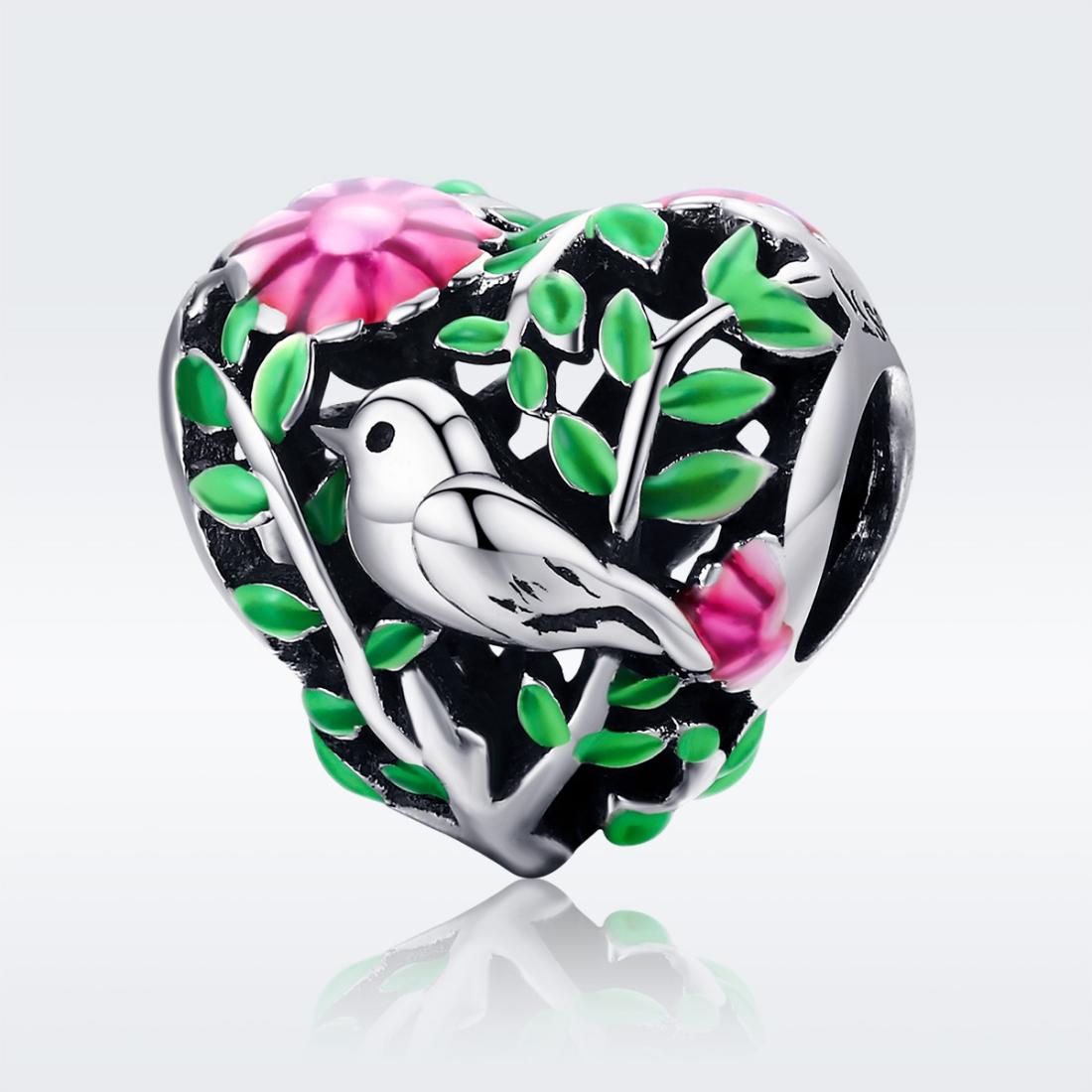 925 Sterling Silver Bird Charm Bead For Bracelets & Necklaces 3