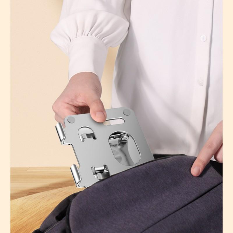360 Rotation Ergonomic Laptop Stand - Adjustable Height Aluminum 4