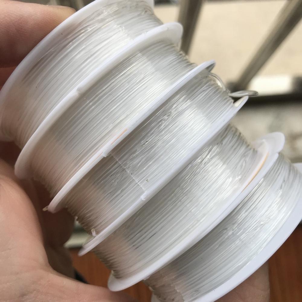 5 Transparent Fishing Line Elastic Wire Rope For Diy Jewelry 0.8Mm 5