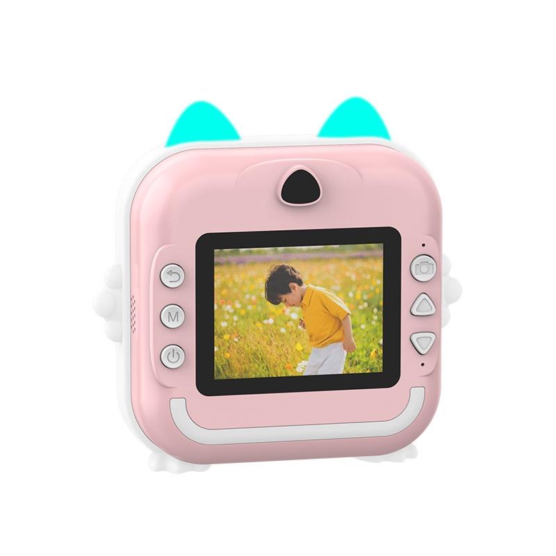 Instant Camera with Thermal Printer and Hd Video - Blue 16g - 32G Pink 12