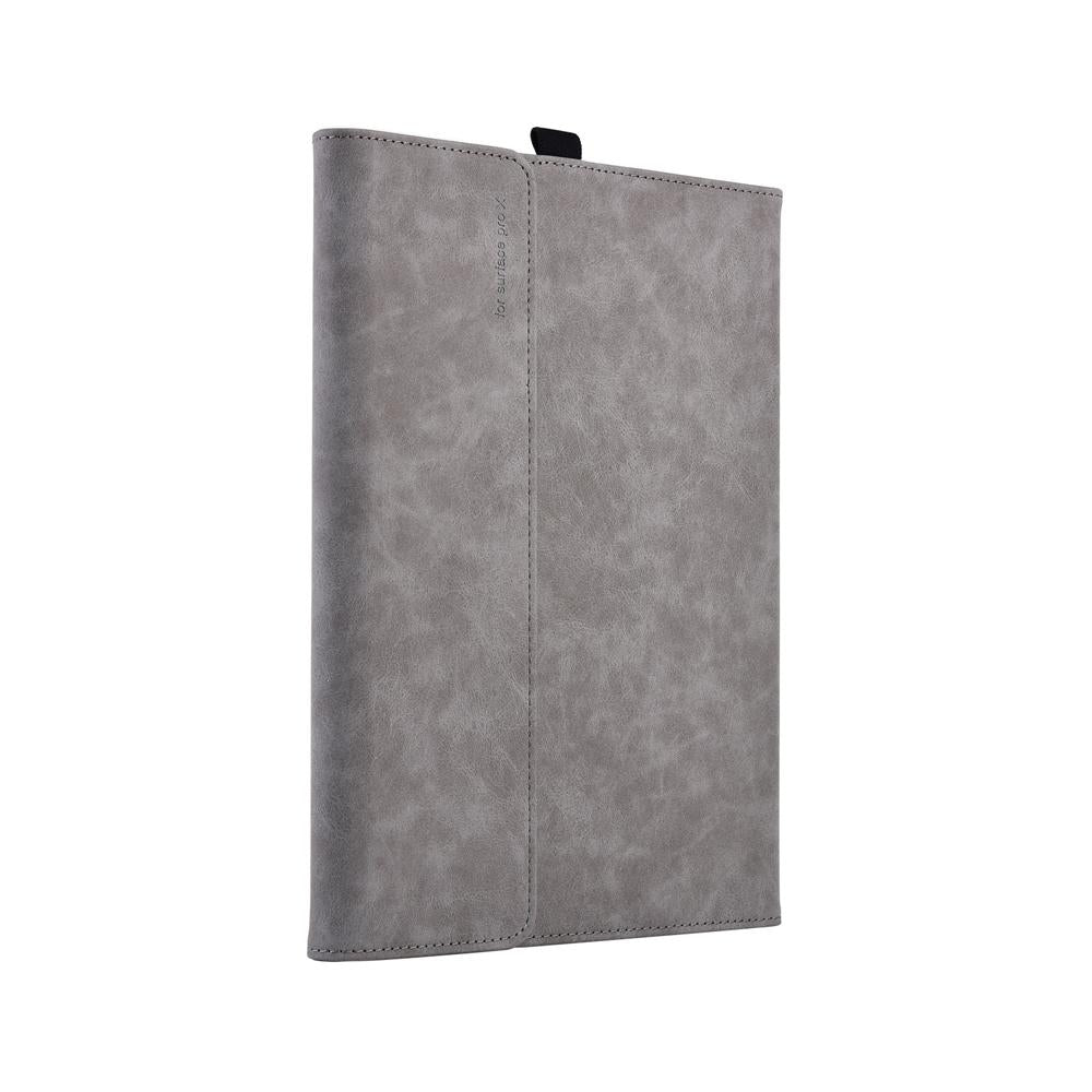 Light Gray Leather Tablet Case For Microsoft Surface Pro X - 13 Inch 3