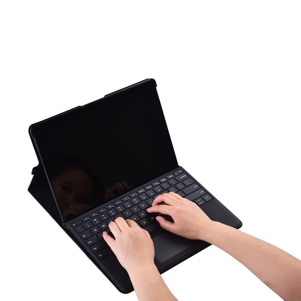 Light Gray Leather Tablet Case For Microsoft Surface Pro X - 13 Inch 7