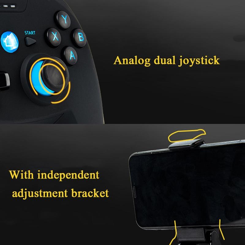 Wireless Game Controller for Android / Ios / Pc / Ps3 with Bluetooth 4.0 & Bracket - Blue 7