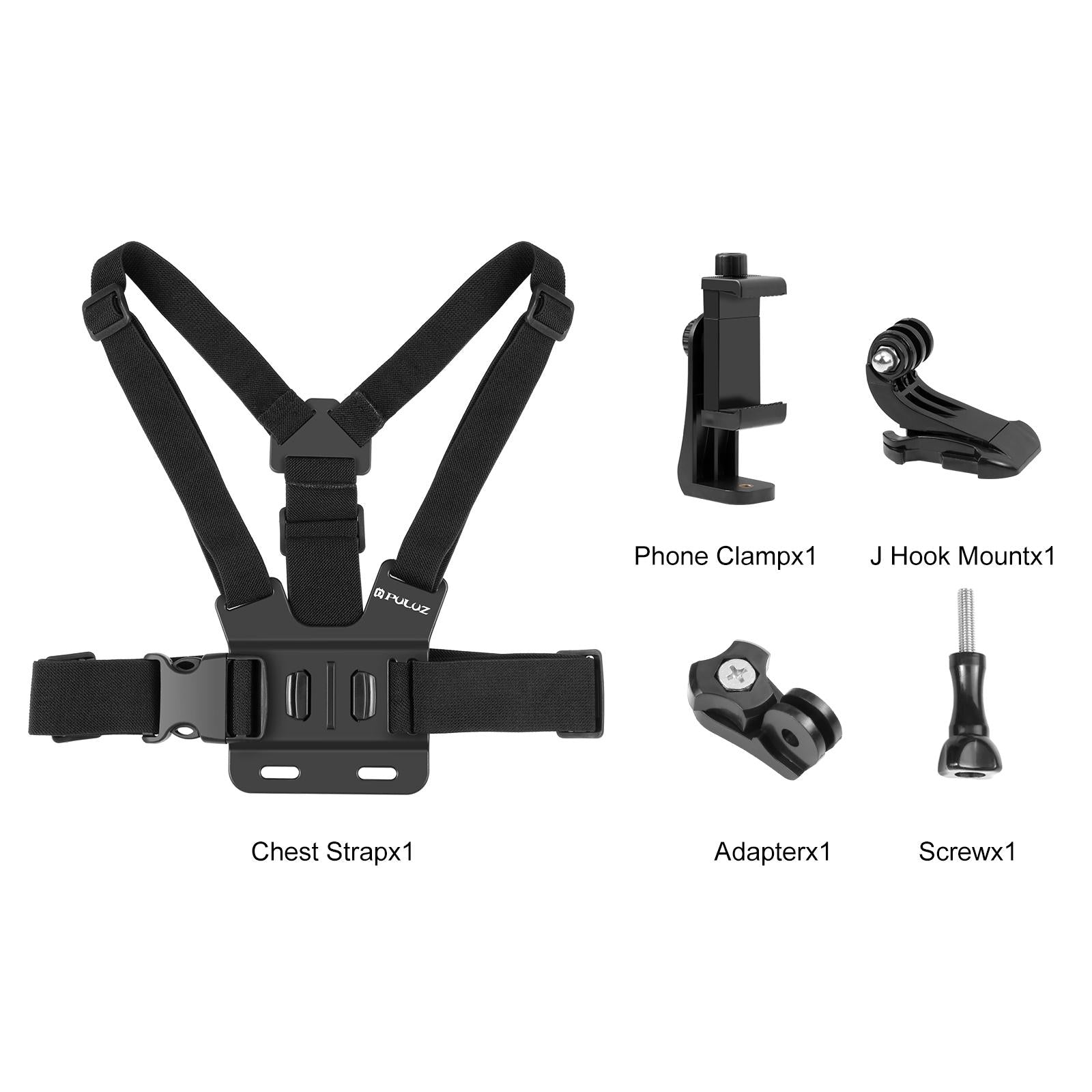 Adjustable Body Mount Belt with Phone Clamp and j Hook Mount 8