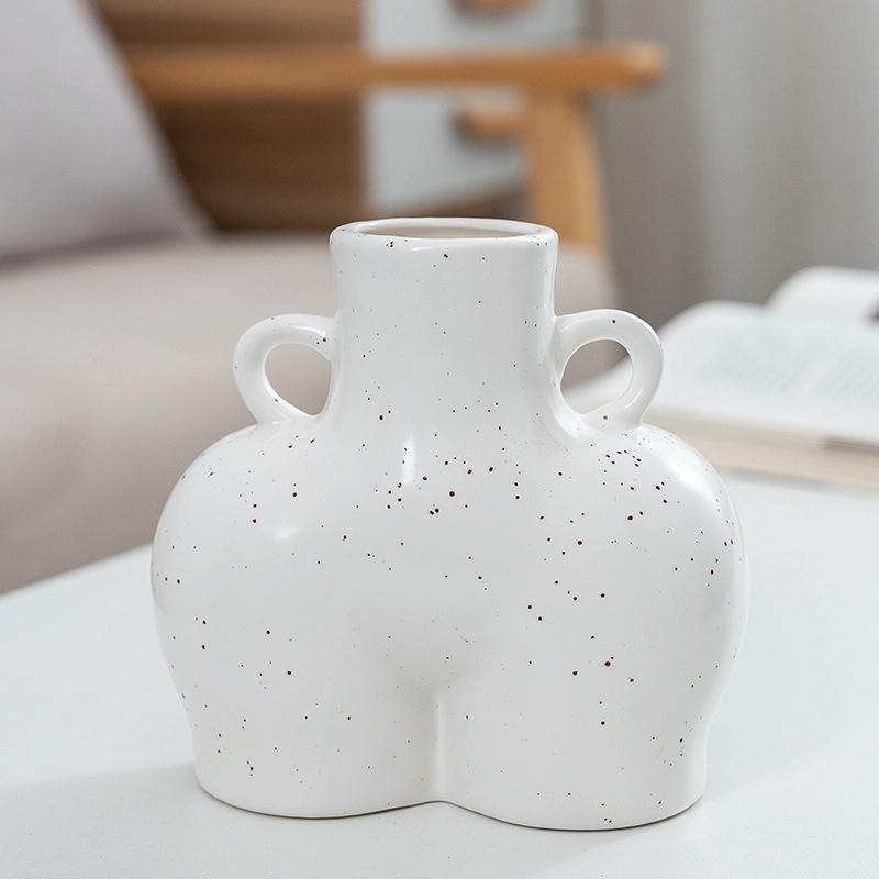 Small Macaron Ceramic Vase for Home Decor and Dried Flower Arrangements 3