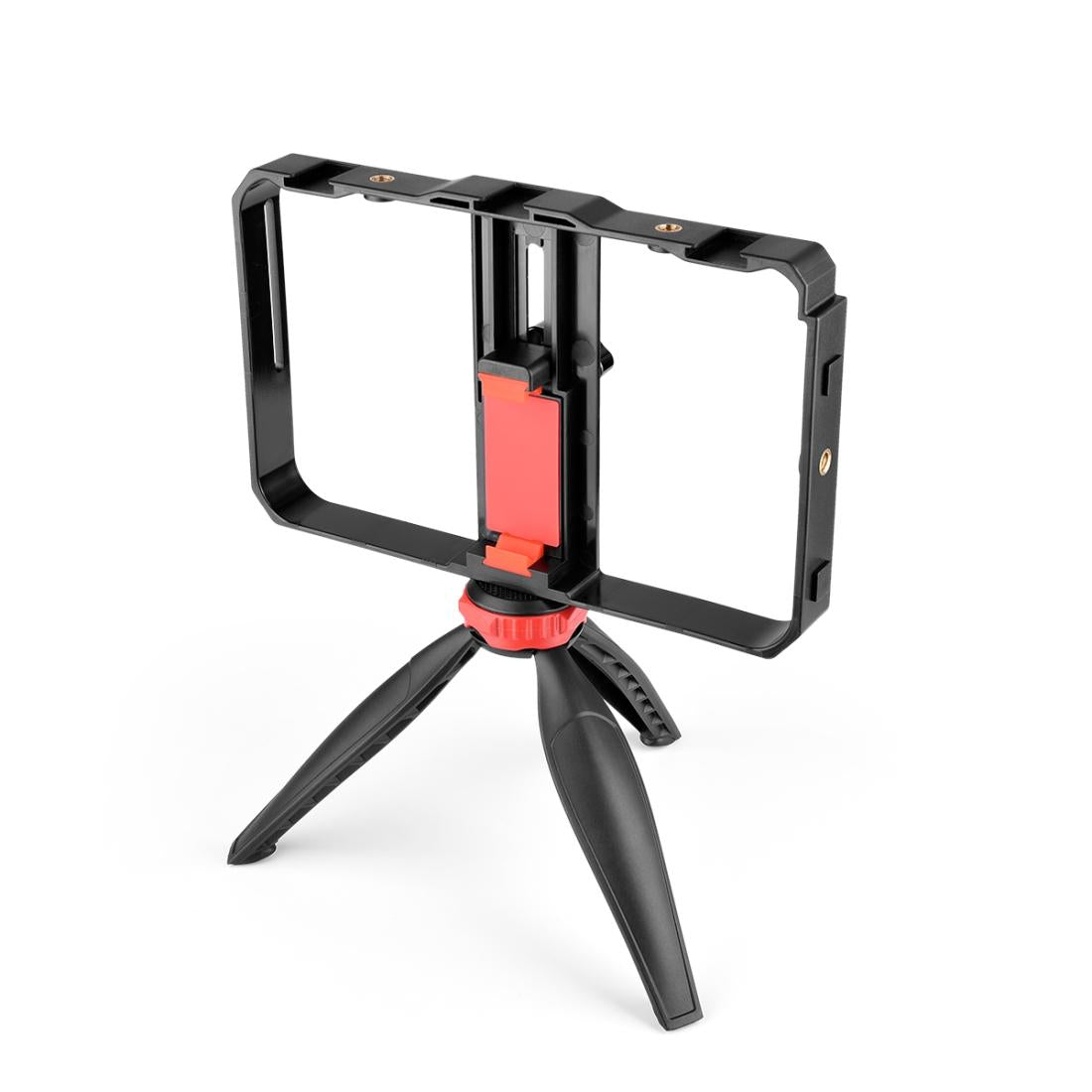 Vlogging Live Broadcast Led Selfie Light Video Rig With Smartphone Handle And Tripod 7