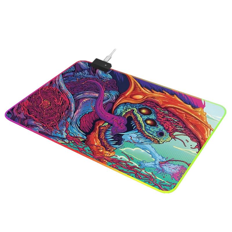 90 X 30Cm Illuminated Mouse Pad With Computer Monster Design 4
