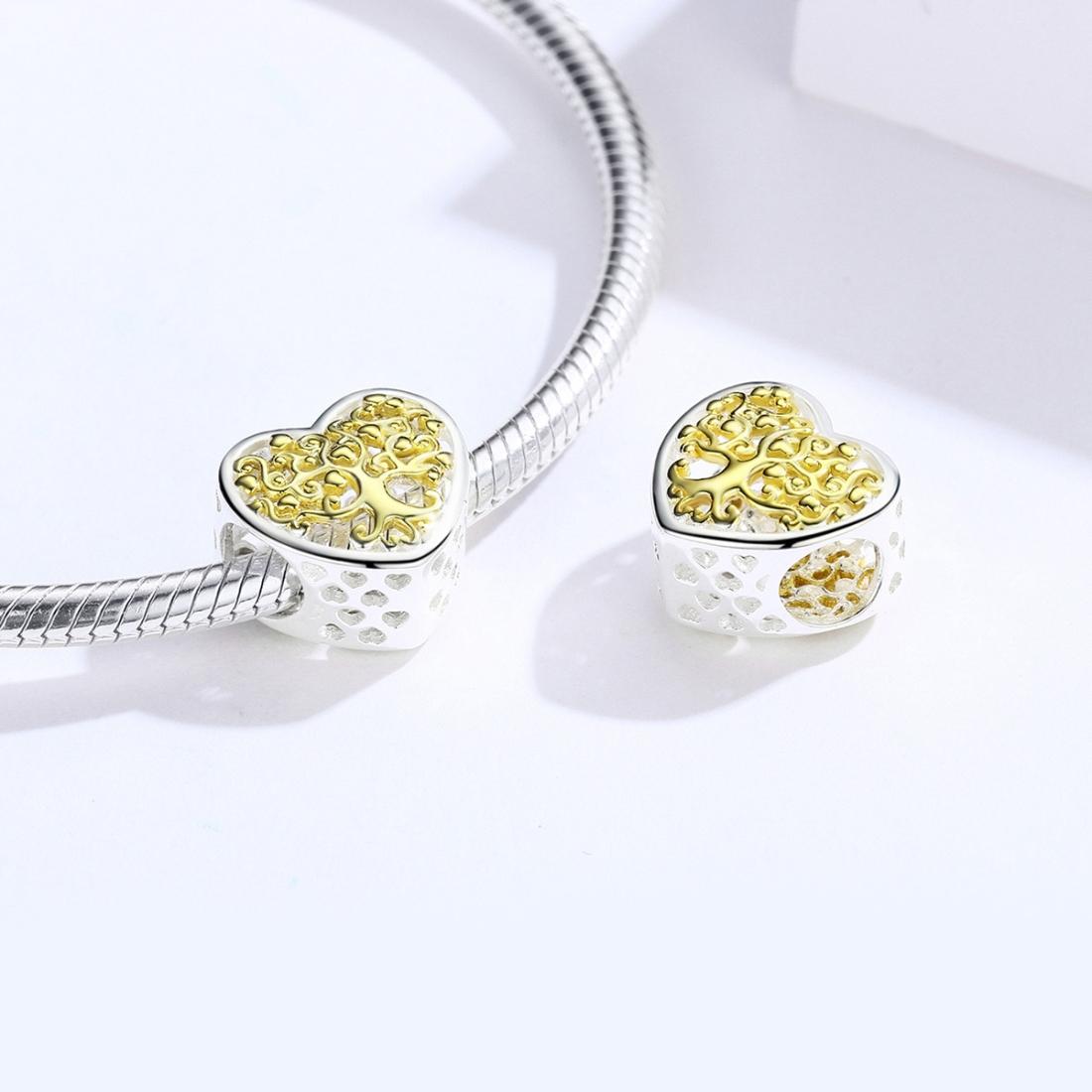 925 Sterling Silver Diy Bracelet Accessories Heart Beads 5