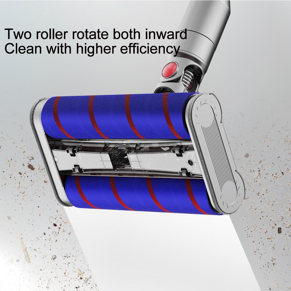 Double Roller Soft Velvet Floor Brush with Led for Dyson Vacs 5