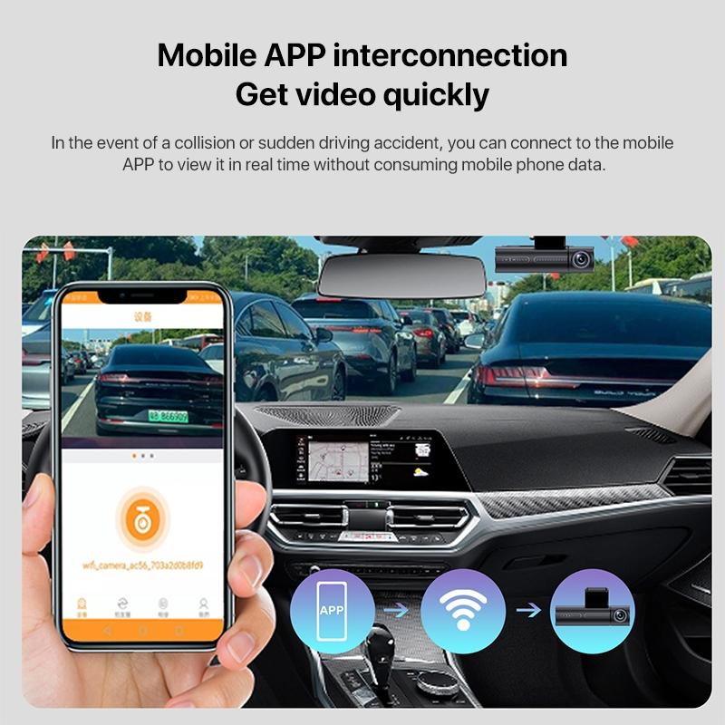 Ultra Hd Car Front & Inner Wifi Driving Recorder with Night Vision 6