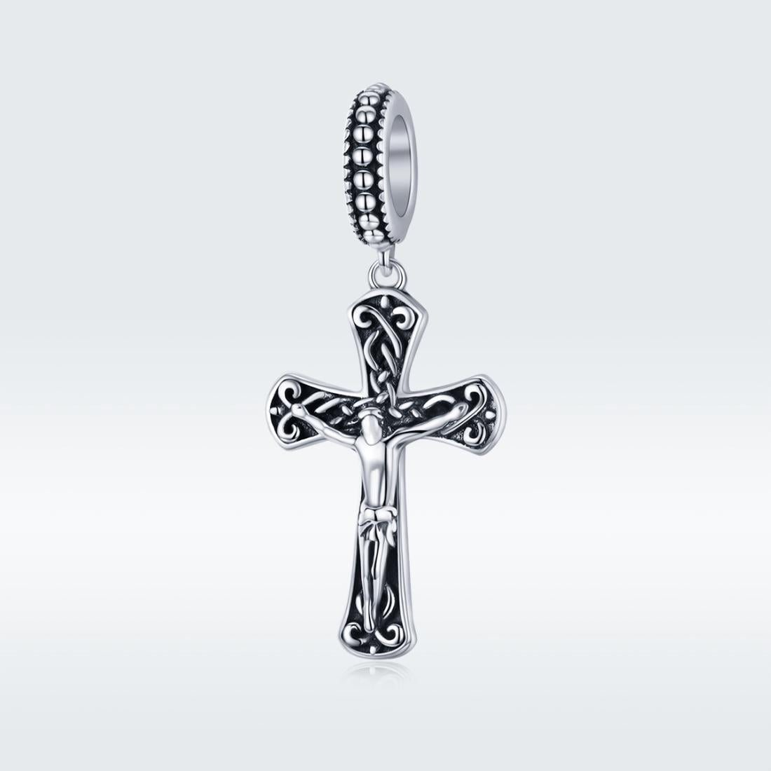 925 Sterling Silver Cross Pendant For Diy Bracelets 3