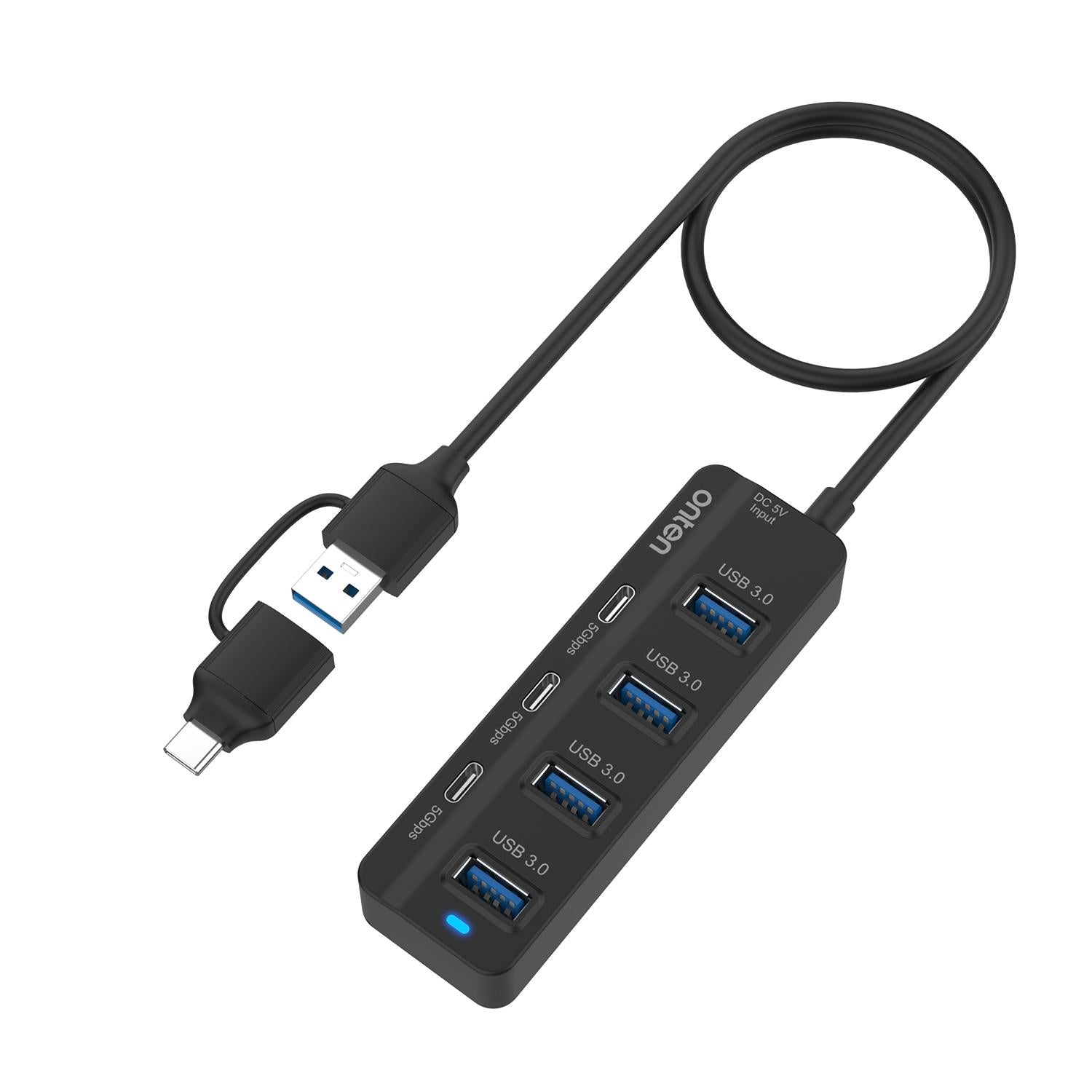 7-Port Usb3.0 + Type-C Docking Station With Otg 4