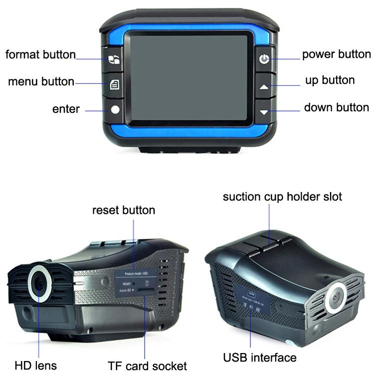 2-in-1 Electronic Dog Driving Recorder with Radar Warning 6