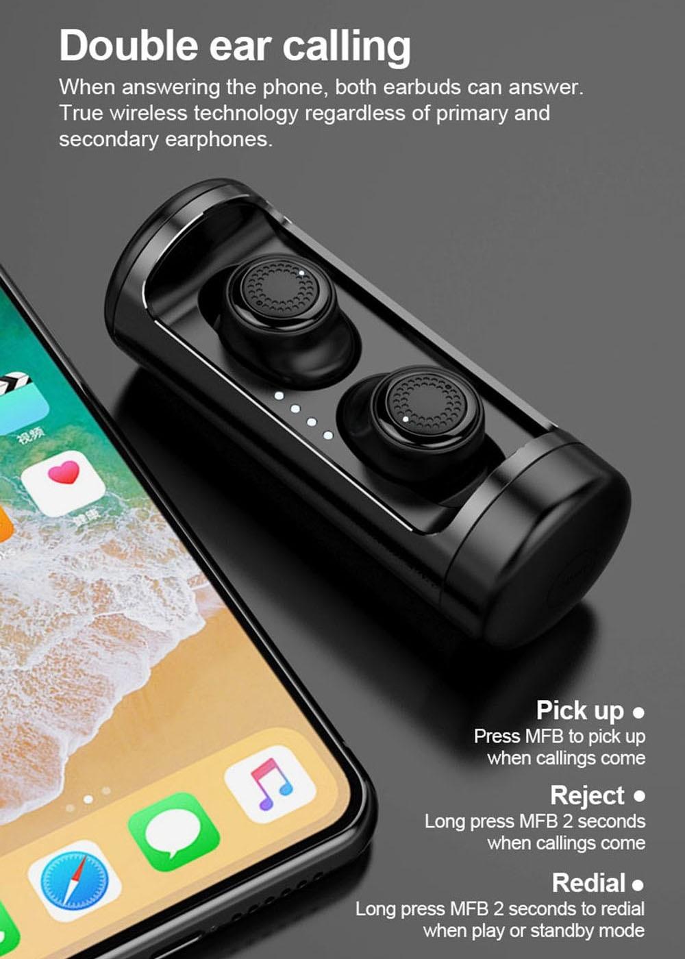 Waterproof Q63 Tws Wireless Earbuds with 3d Stereo Sound and Charging Case 5
