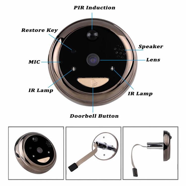 Smart Wifi Video Doorbell With 2.8 Oled Screen 1.0Mp Camera And 32Gb Tf Card Support 7