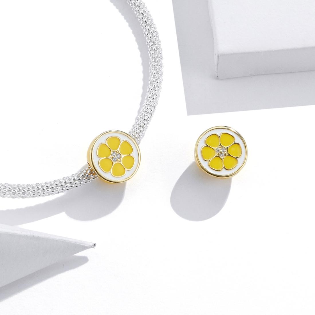 925 Sterling Silver Lemon Bead Bracelet / Necklace Accessory 6