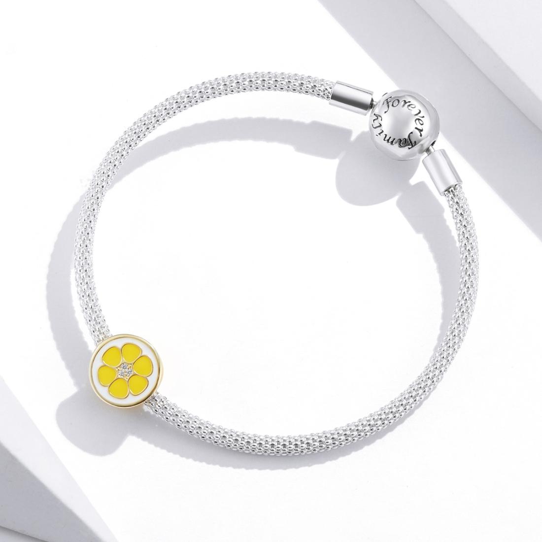 925 Sterling Silver Lemon Bead Bracelet / Necklace Accessory 7
