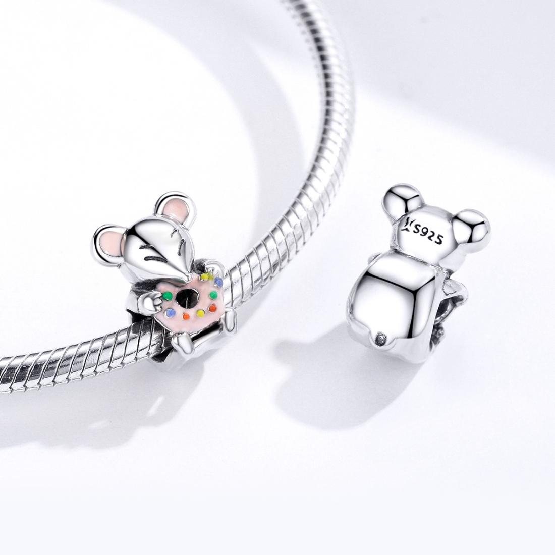 925 Sterling Silver Beaded Mouse Bracelet Accessories 6