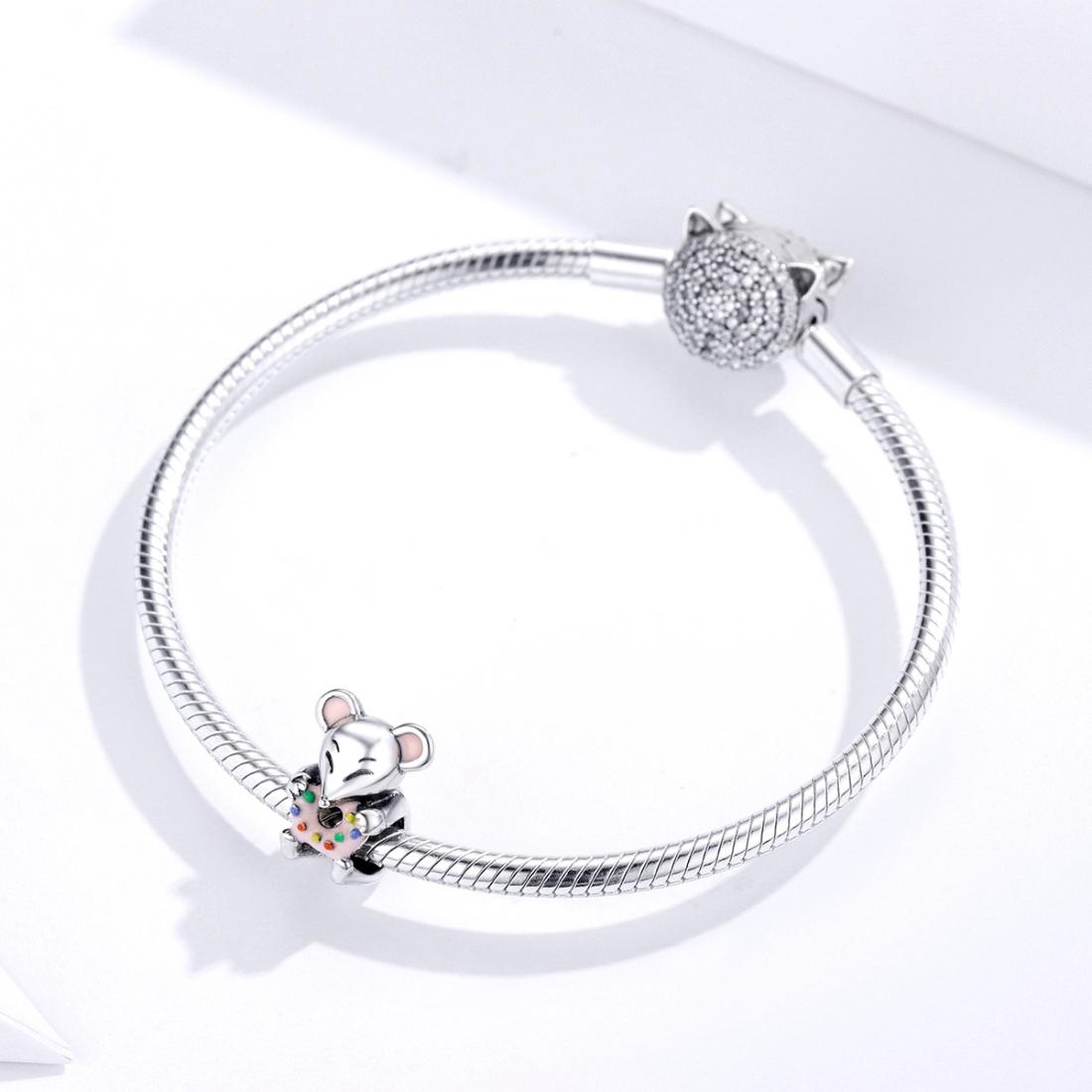 925 Sterling Silver Beaded Mouse Bracelet Accessories 7