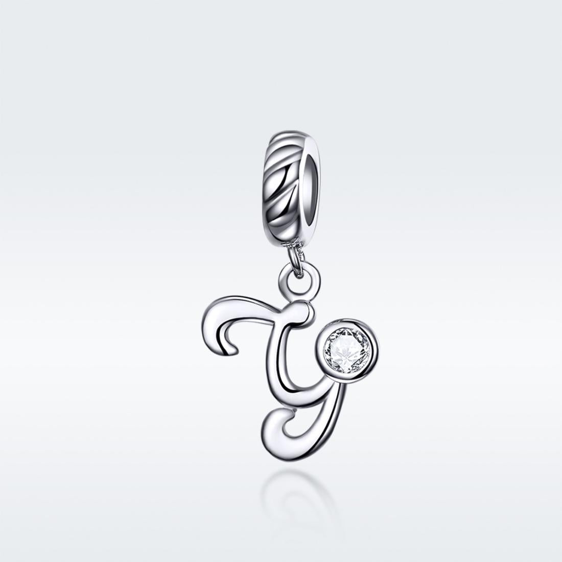 925 Sterling Silver Personalized Letter Pendant For Diy Bracelets And Necklaces Style - Y 3