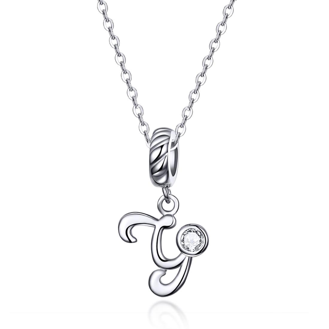 925 Sterling Silver Personalized Letter Pendant For Diy Bracelets And Necklaces Style - Y 4