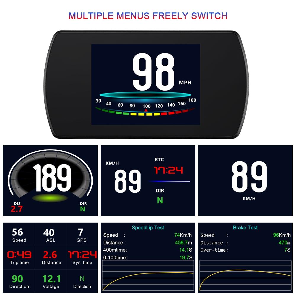 Car Hud Display Gps Speed Voltage Altitude 5