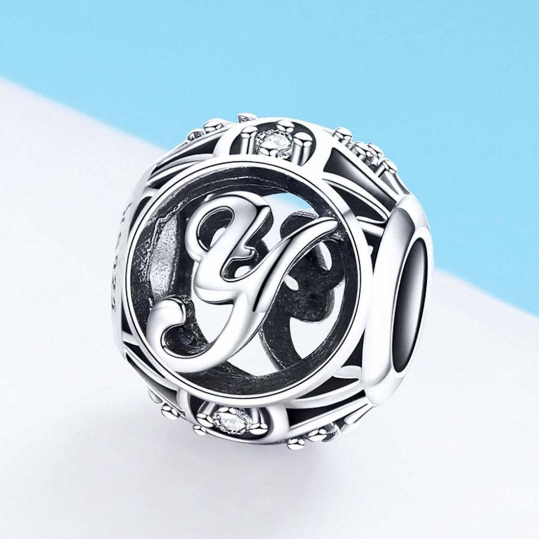 925 Sterling Silver Personalized Letter Beads For Diy Bracelets & Necklaces Style - Y 3