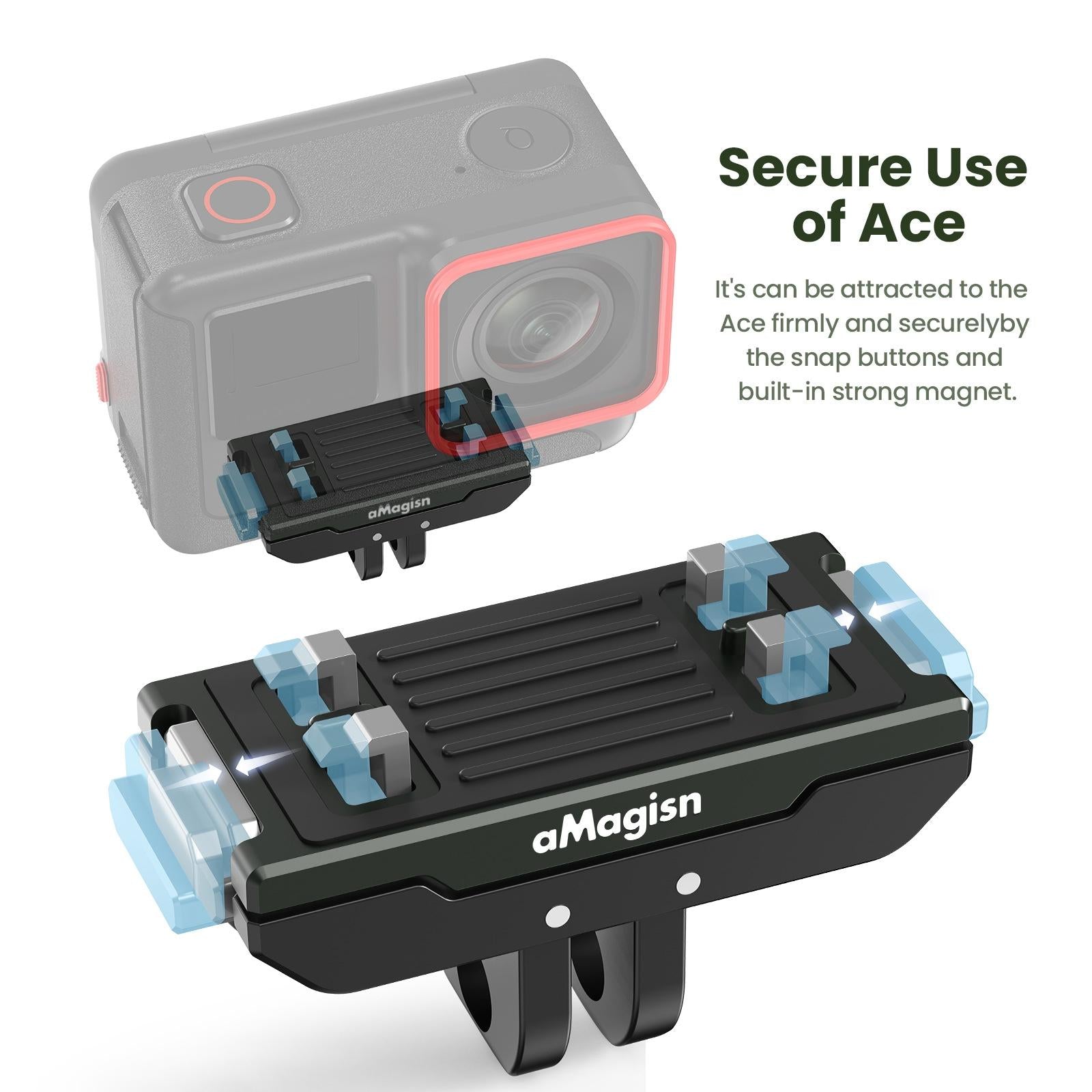 Amagisn Magnetic Quick Release for Insta360 Ace Pro Sports Camera 9