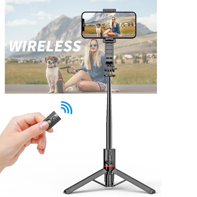 Bluetooth Remote Selfie Stick with Tripod Phone Holder 3
