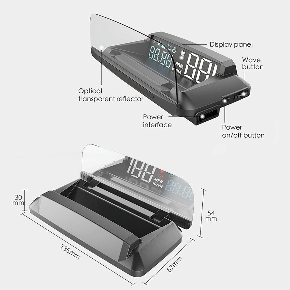 3.5 Inch Car Gps Hud Display Speed Time Distance 3