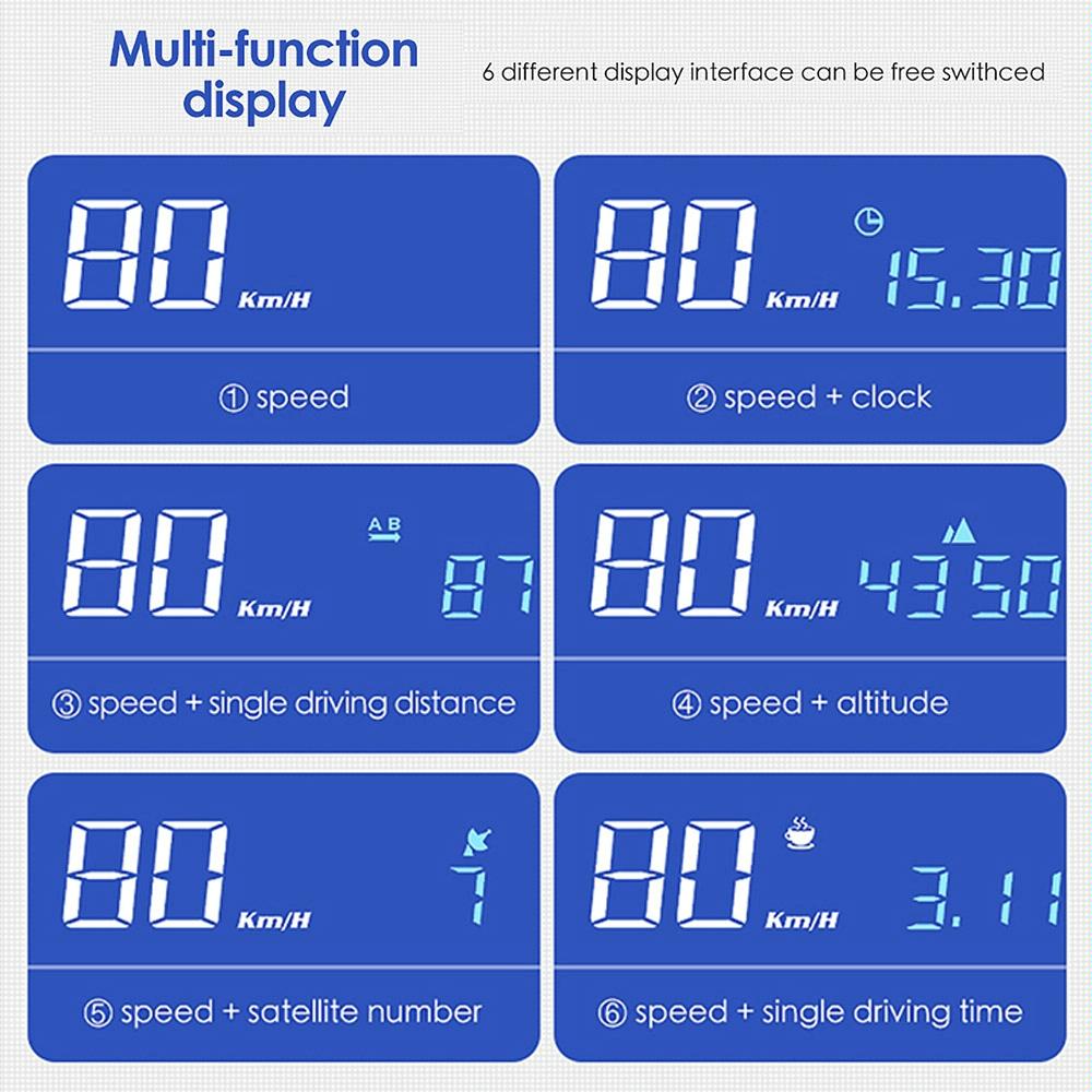 3.5 Inch Car Gps Hud Display Speed Time Distance 5