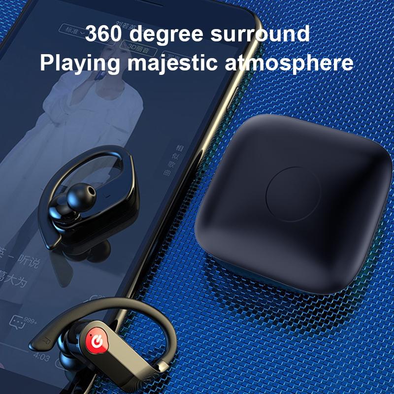 Wireless Sports Bluetooth Earphones with Charging Box - Q83 4