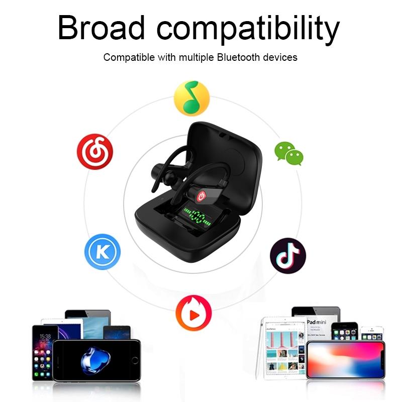 Wireless Sports Bluetooth Earphones with Charging Box - Q83 6