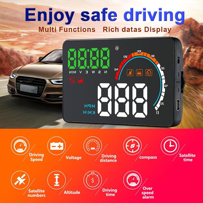 4 Inch Gps Head Up Display Speed Direction Distance Kilometres 4