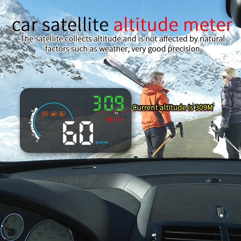 4 Inch Gps Head Up Display Speed Direction Distance Kilometres 5