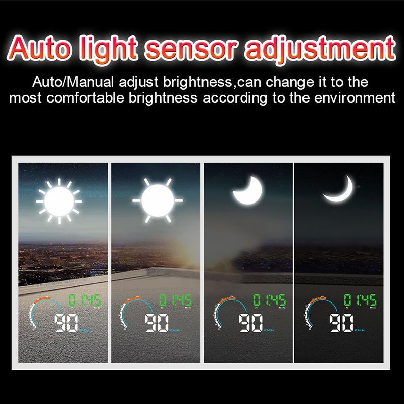 4 Inch Gps Head Up Display Speed Direction Distance Kilometres 13