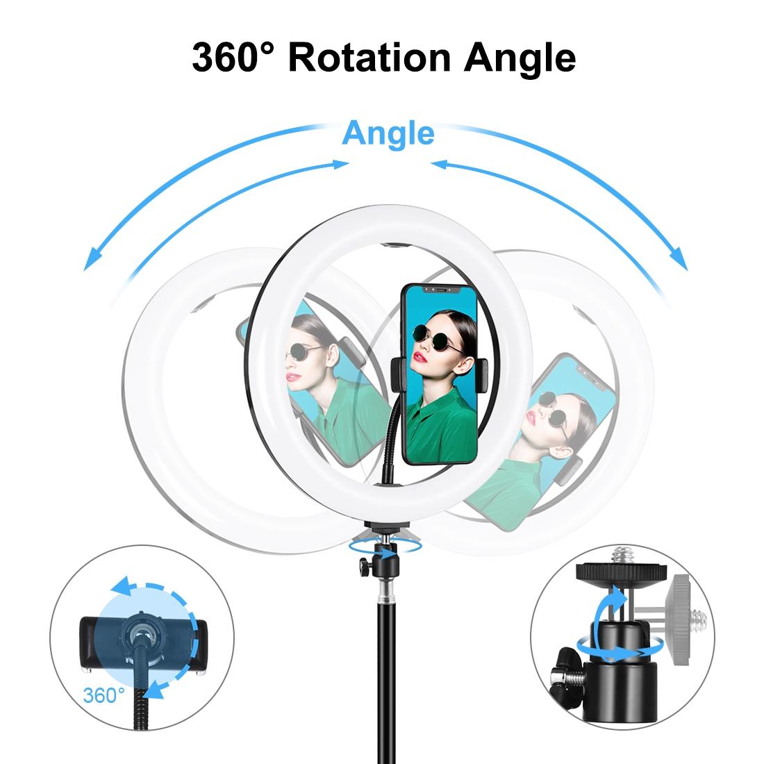 10.2 Led Ring Light with 1.1m Tripod for Vlogging and Live Streaming 6